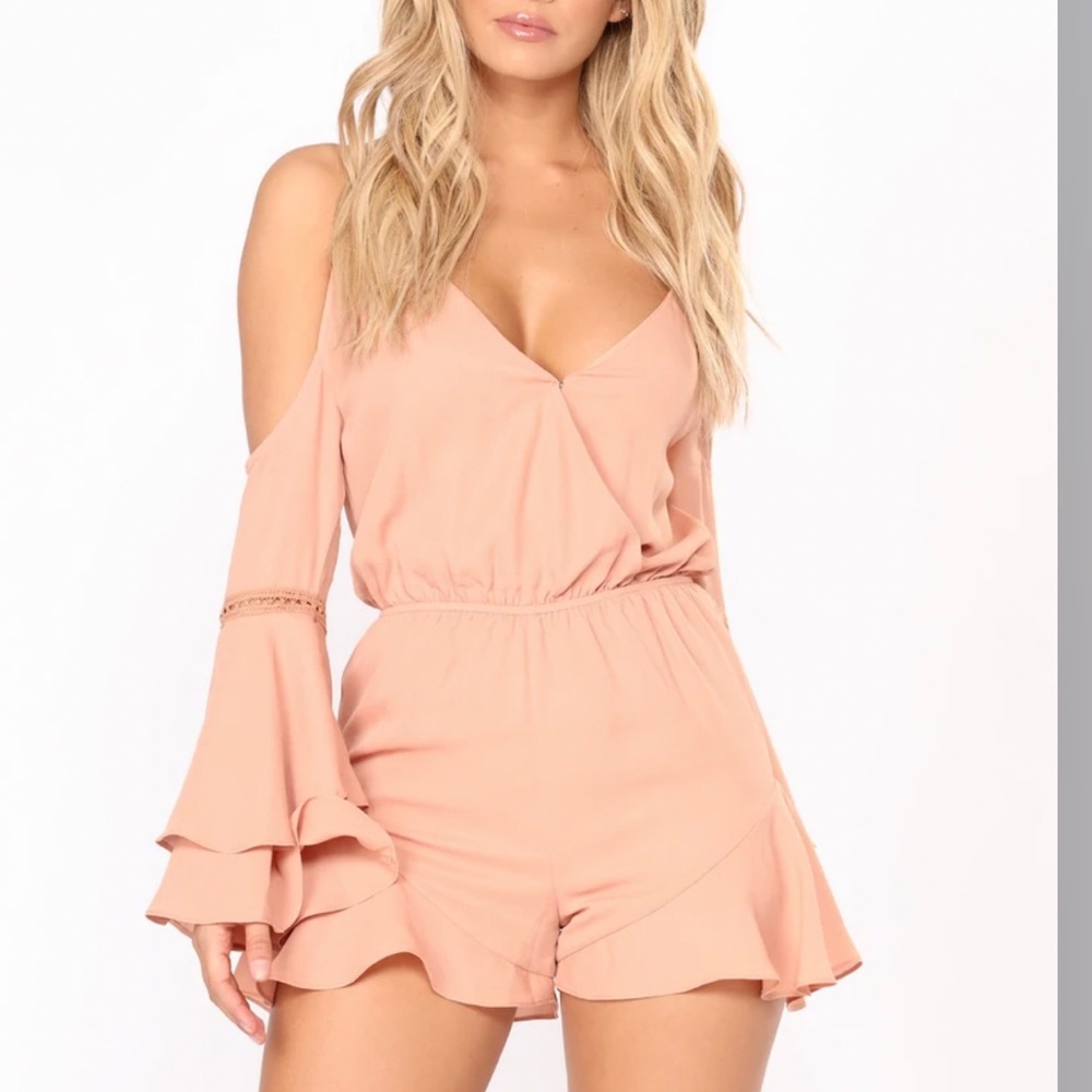 NWT Fashion Nova Daylight Romper Cold Shoulder